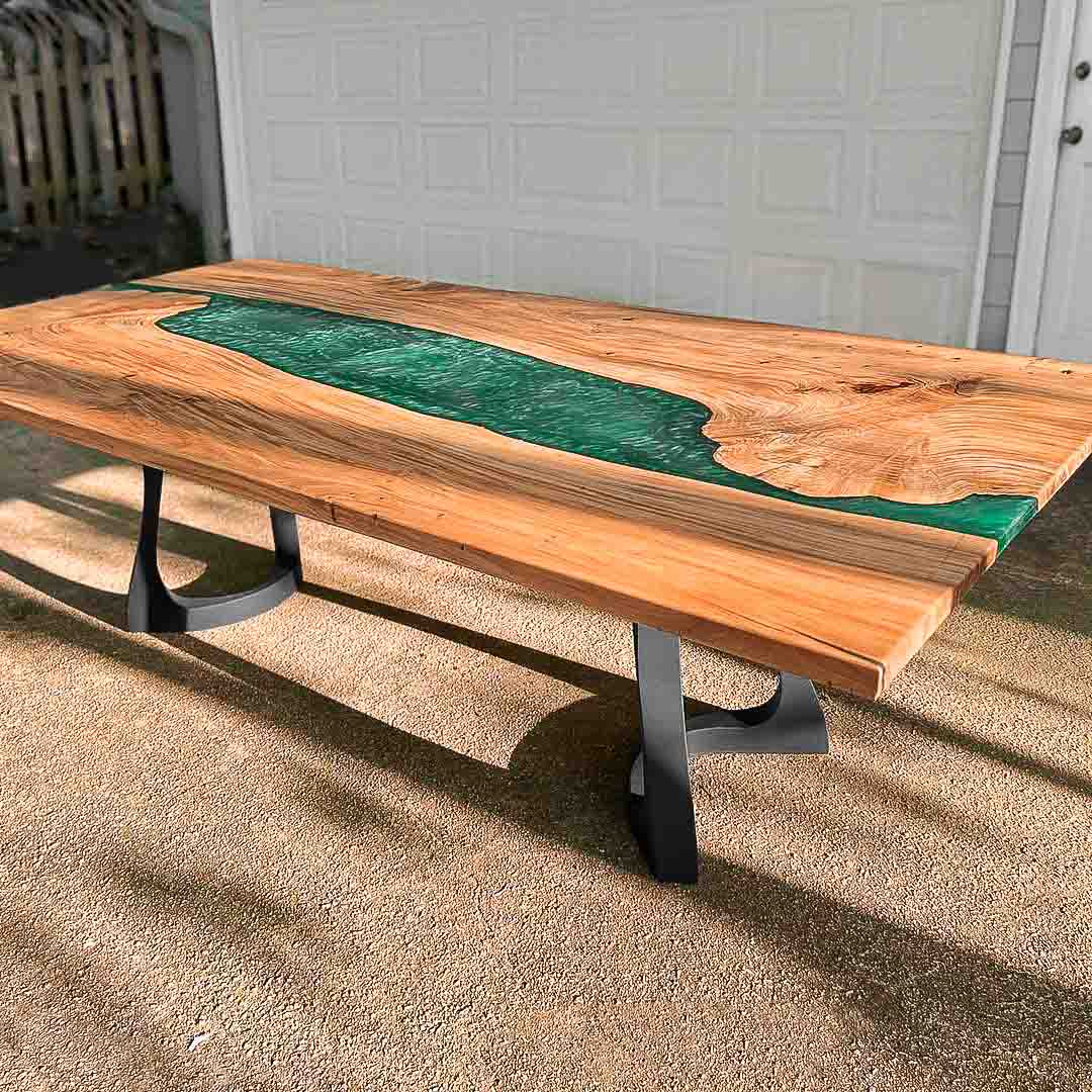 Metal Table Legs - 436 Uzar - 21W, 28H inch - Set of 2 pcs metal table legs round dining table kitchen handmade furniture home and living desk legs modern desk steel iron table legs flowyline design