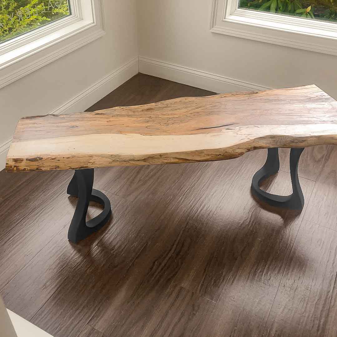 Bench Legs 117 Uzar 16H for Woodworking, Live Edge Tabletop Flowyline Design Coffee Table Base for DIY furniture dining home decor epoxy woodworkbench steel table legs farmhouse outdoor bench metal coffee table round stool legs modern desk small bench charcuterie narrow wood bench modern metal legs for bench