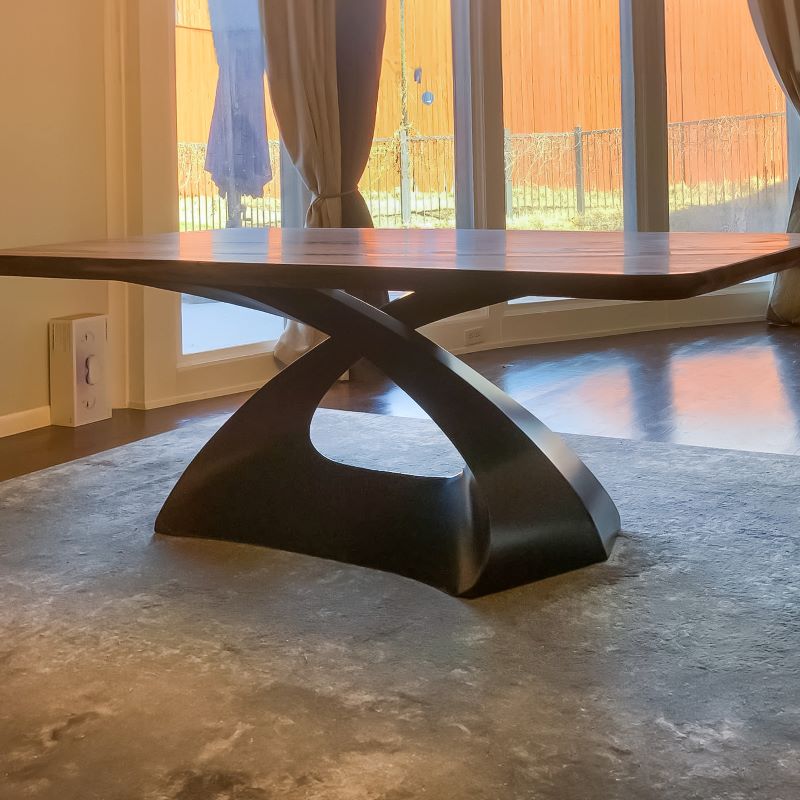 Metal Table Base - 307 Tulipe - 28H inch dining table base metal table base table legs mid century modern Mid Century