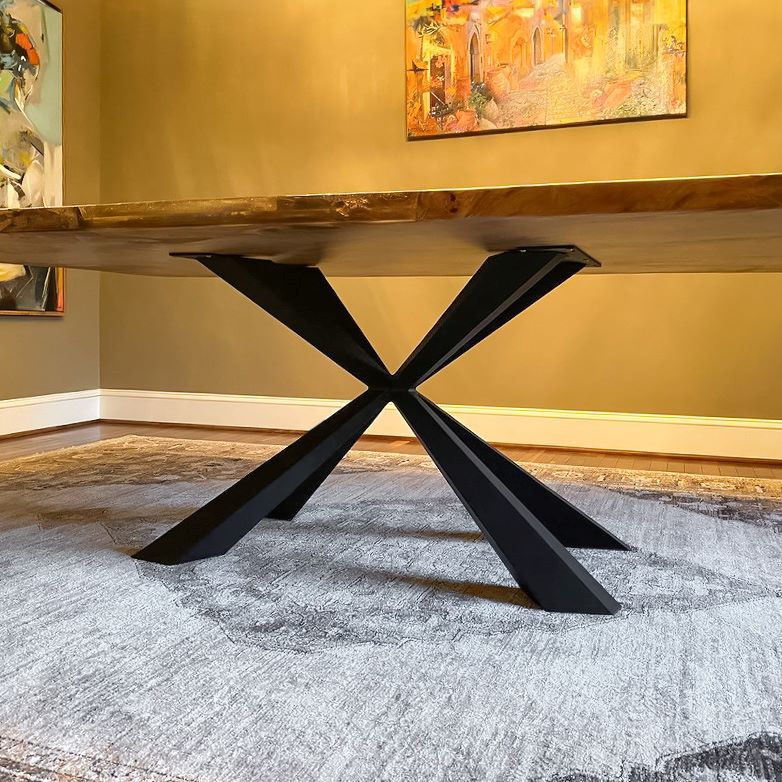 Metal Table Base - 313 Summa - 43, 20, 28H inch dining table base coffee Pedestal base base for table top tulip table base steel side table granite iron trestle table base home and living industrial and rustic style heavy duty