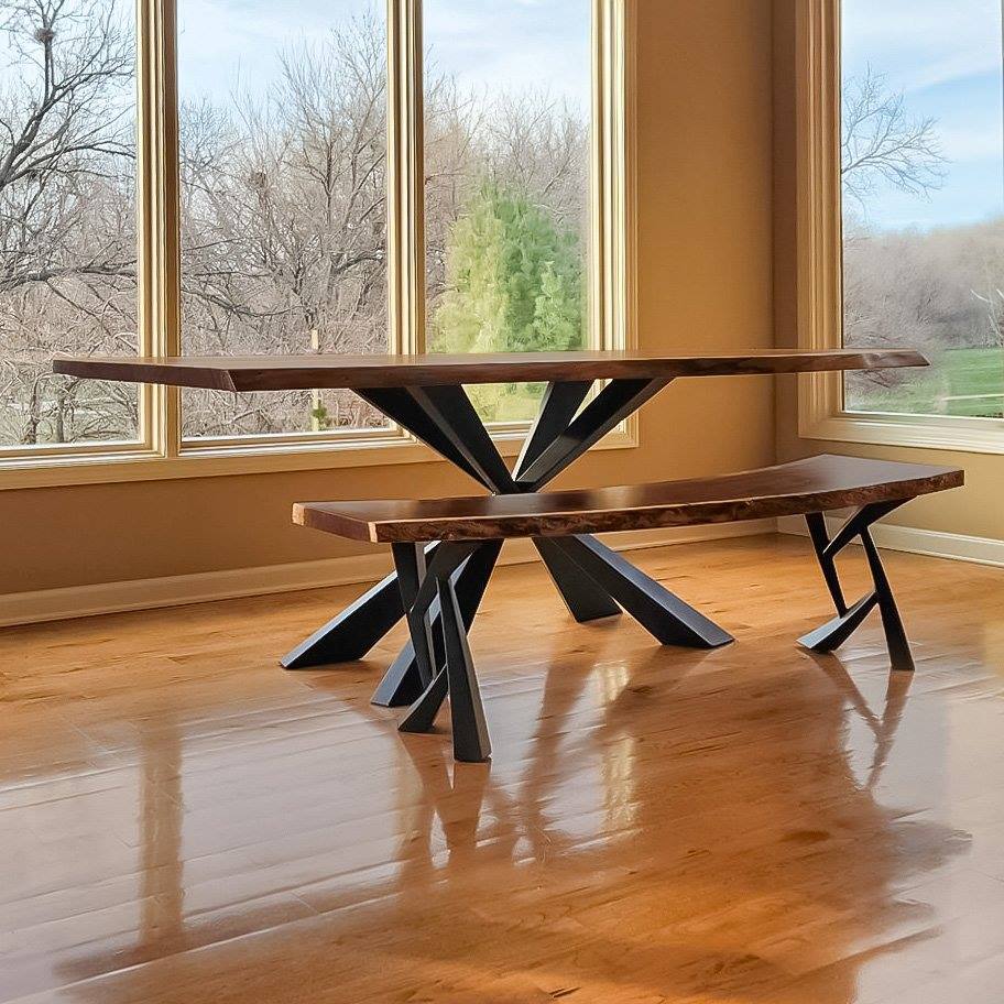 Metal Table Base - 313 Summa - 43, 20, 28H inch dining table base coffee Pedestal base base for table top tulip table base steel side table granite iron trestle table base home and living industrial and rustic style heavy duty