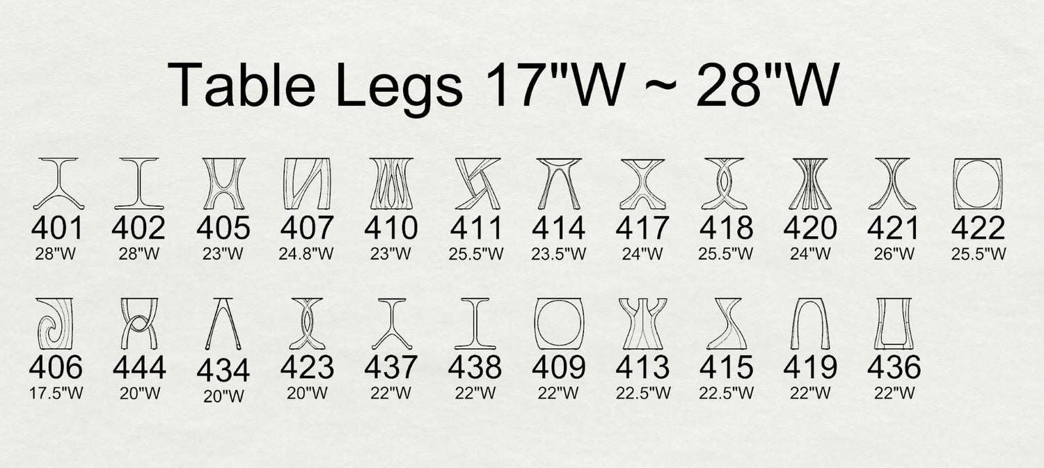 Metal Table Legs - 406 Luma - 17W, 28H inch - Set of 2 pcs metal table legs furniture dining table iron table legs hallway table sofa live edge table legs flowyline design industrial & rustic style heavy duty flowyline design