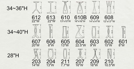 Metal Console Table Legs - 209 Xeni - 15W, 28H inch - Set of 2 pcs metal table legs dining table side table legs counter table console table sofa table legs iron table legs live edge table legs modern desk entryway table flowyline design round counter height table bar table