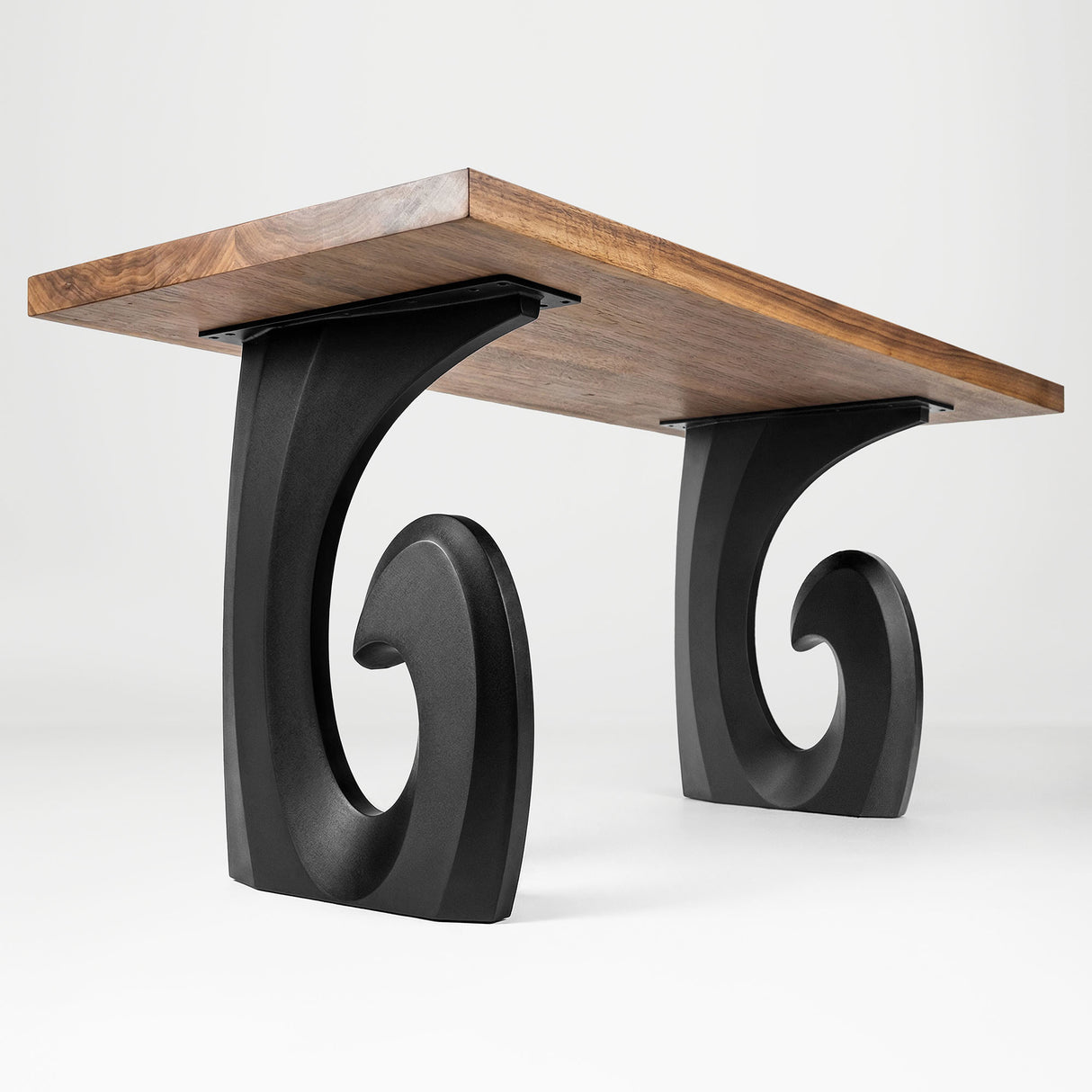 Metal Table Legs - 406 Luma - 17W, 28H inch - Set of 2 pcs metal table legs furniture dining table iron table legs hallway table sofa live edge table legs flowyline design industrial & rustic style heavy duty flowyline design