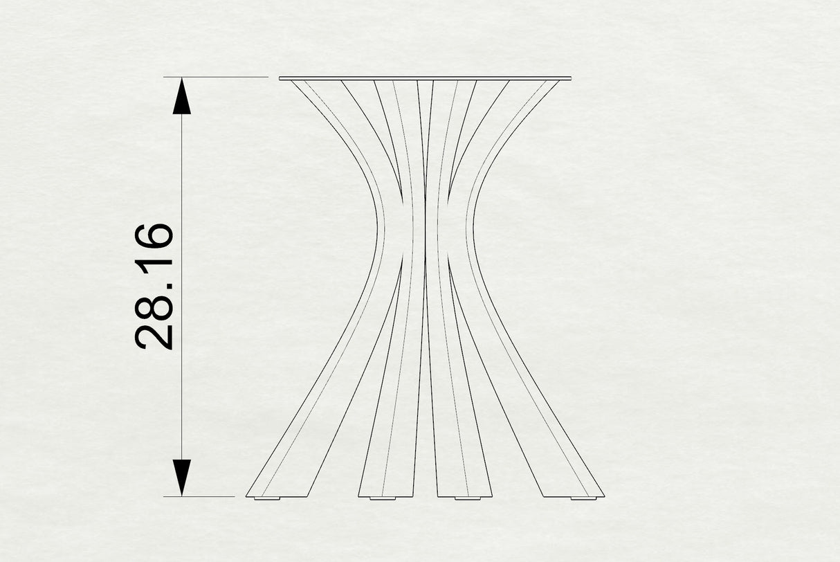 Metal Table Legs - 420 Akro - 24W, 28H inch - Set of 2 pcs metal table legs furniture dining table wooden legs steel flowyline design iron live edge table legs wood sofa hallway table entryway table industrial & rustic style heavy duty flowyline design