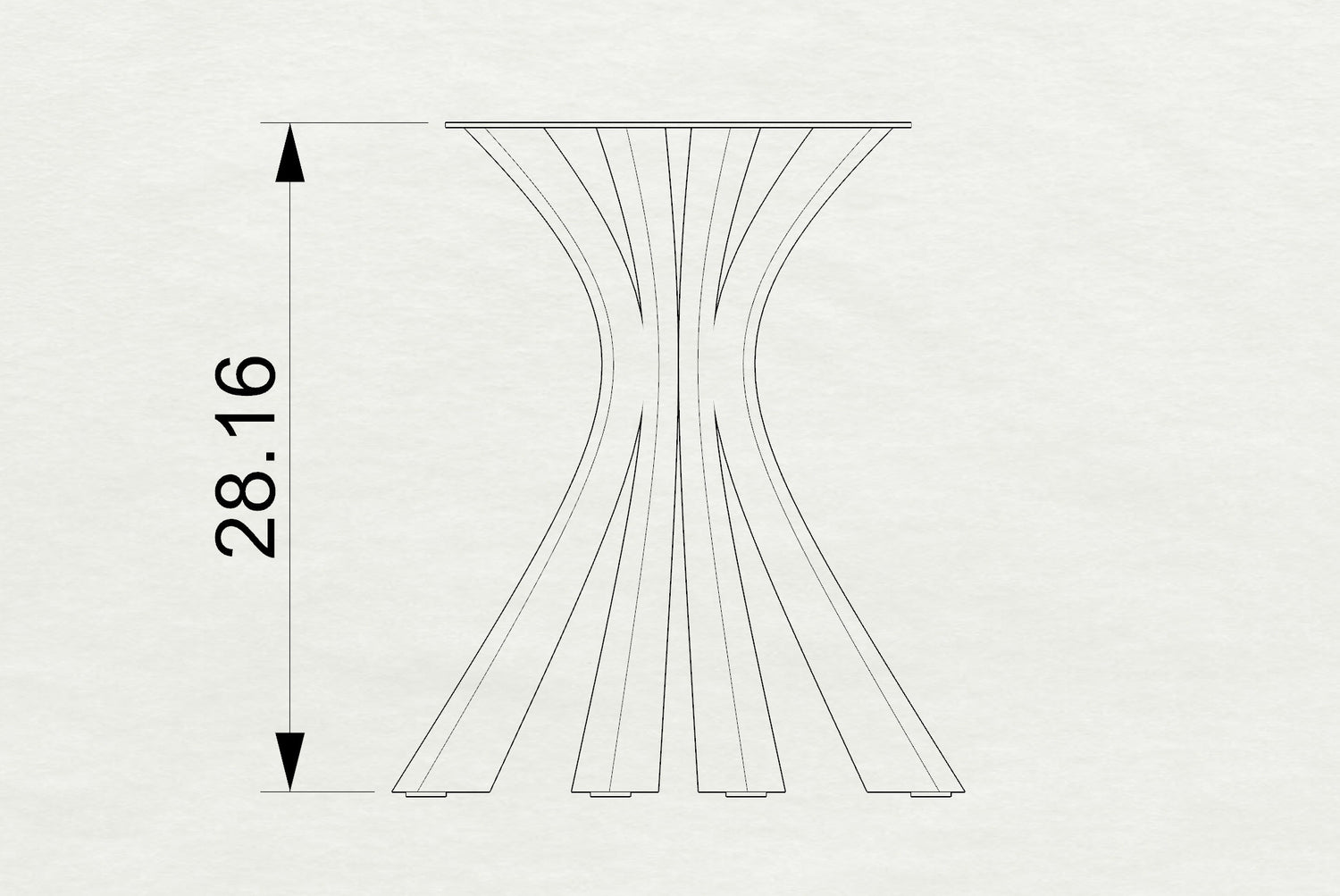 Metal Table Legs - 420 Akro - 24W, 28H inch - Set of 2 pcs metal table legs furniture dining table wooden legs steel flowyline design iron live edge table legs wood sofa hallway table entryway table industrial & rustic style heavy duty flowyline design