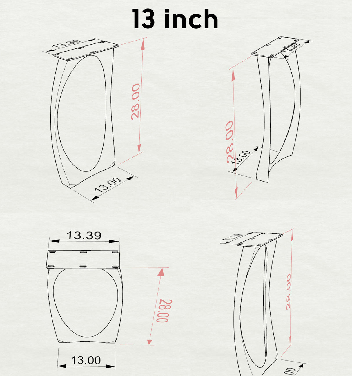 Metal Console Table Legs - 211 Cleo - 28H inch - Set of 2 pcs metal table legs furniture console table desk legs side table steel table base entryway table Narrow Console Table handmade furniture diy round counter height table bar table
