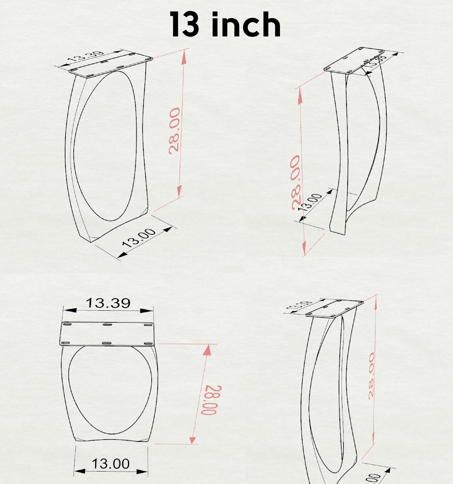 Metal Console Table Legs - 211 Cleo - 28H inch - Set of 2 pcs metal table legs furniture console table desk legs side table steel table base entryway table Narrow Console Table handmade furniture diy round counter height table bar table