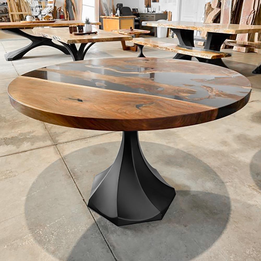 Metal Table Base - 311 Uzar - 21, 21, 28H inch table legs table base furniture legs mid century modern base for table top pedestal table base Round dining and kitchen side table Round Dining Base living room glass table base home and living industrial and rustic style heavy duty