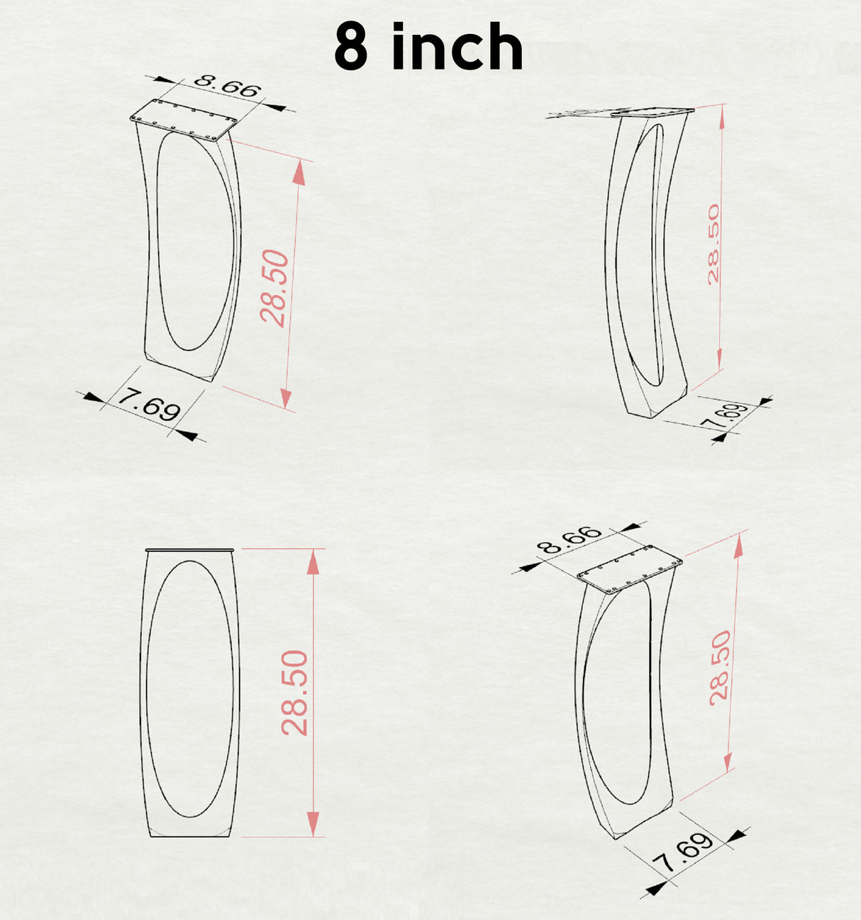 Metal Console Table Legs - 211 Cleo - 28H inch - Set of 2 pcs metal table legs furniture console table desk legs side table steel table base entryway table Narrow Console Table handmade furniture diy round counter height table bar table