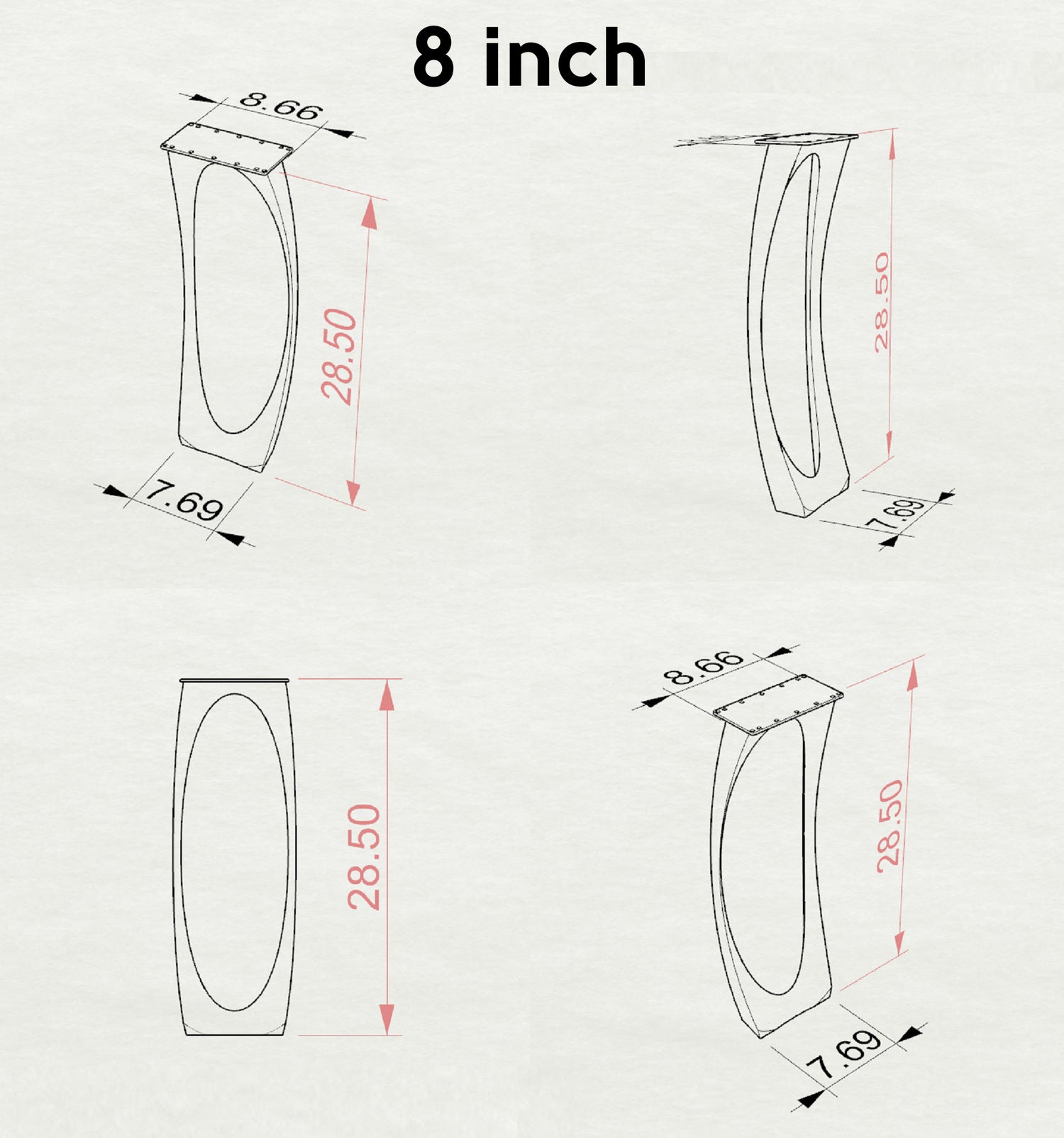 Metal Console Table Legs - 211 Cleo - 28H inch - Set of 2 pcs metal table legs furniture console table desk legs side table steel table base entryway table Narrow Console Table handmade furniture diy round counter height table bar table