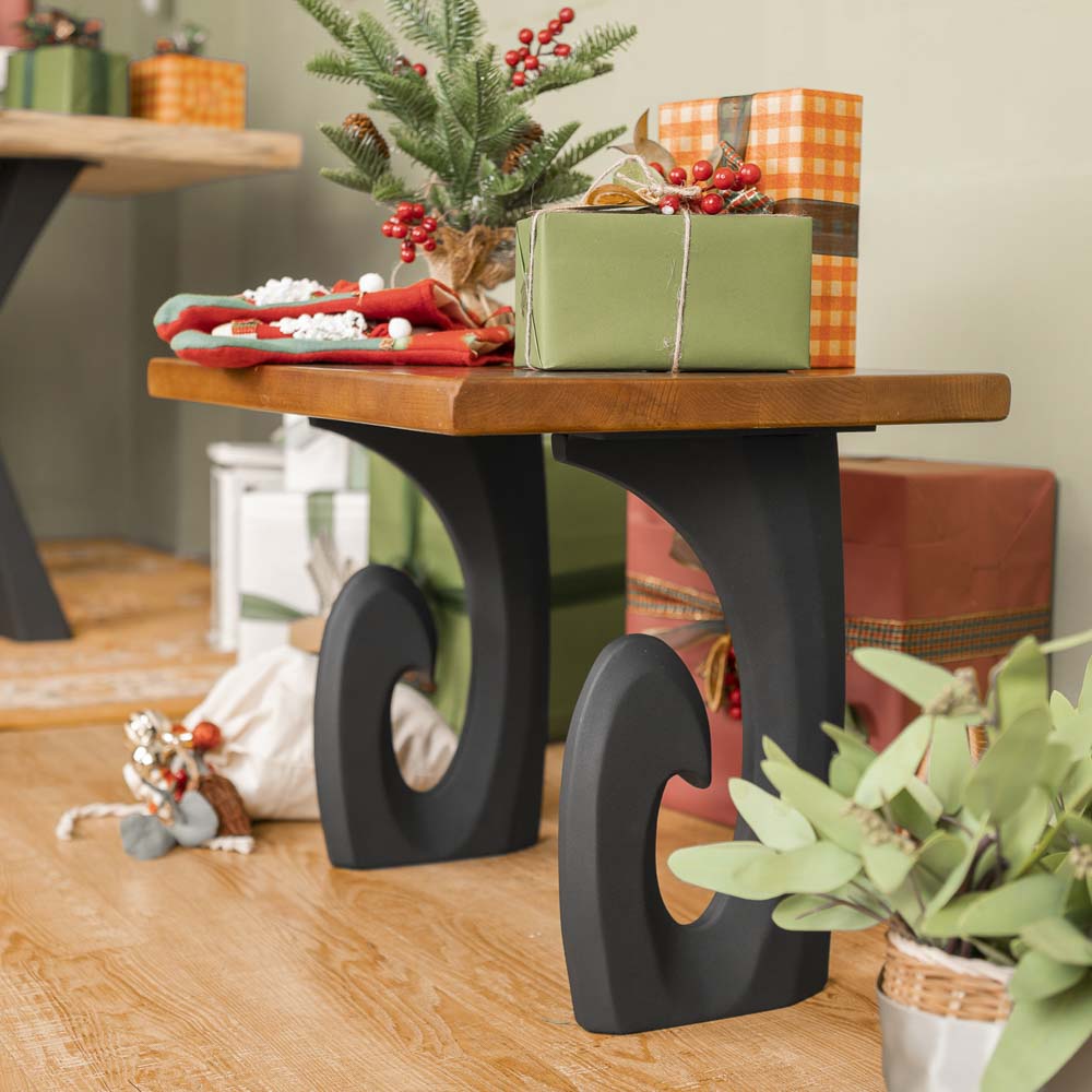 Bench Legs 124 Luma - 16H inch - Set of 2 pcs of Flowyline Design Coffee Table Base for DIY furniture dining home decor epoxy woodwork furniture legs steel modern metal coffee table side table bench legs furniture feet walnut legs tapered upholstered bench bench legs metal bench legs bench legs metal work bench legs table bench legs modern bench legs bench table legs