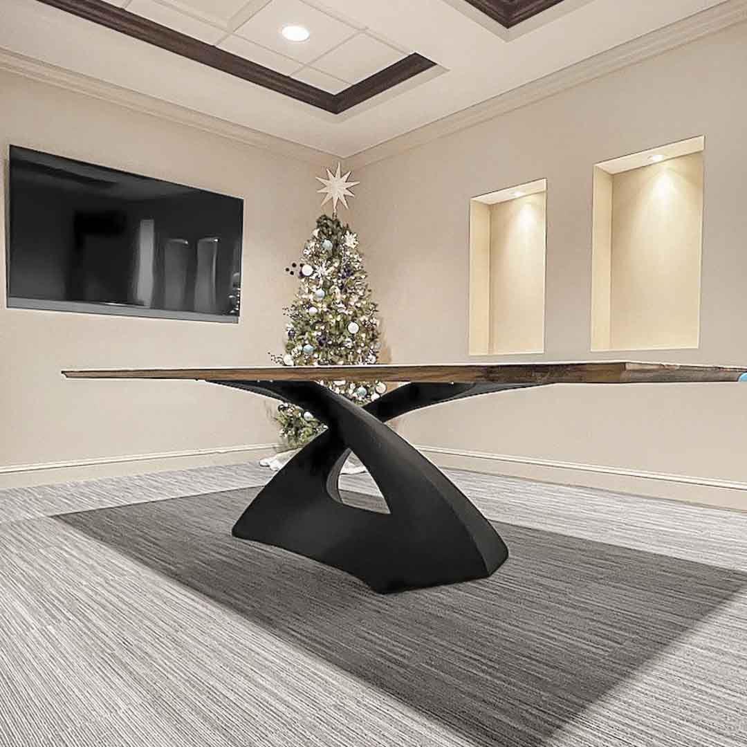 Metal Table Base - 307 Tulipe - 28H inch dining table base metal table base table legs mid century modern Mid Century round dining table furniture legs desk oval pedestal table Kitchen and Dining Pedestal Table Base home and living industrial and rustic style heavy duty