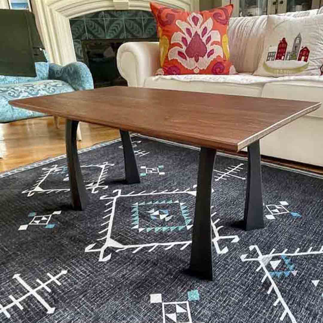 Bench Legs 116 Nura - 11W, 16H inch - Set of 2 pcs of FlowyLine Design Coffee Table Base for DIY furniture dining home decor epoxy woodworkmetal table bench legs furniture coffee table outdoor bench mid century modern pipe shelf unique coffee table End narrow bench metal legs for bench