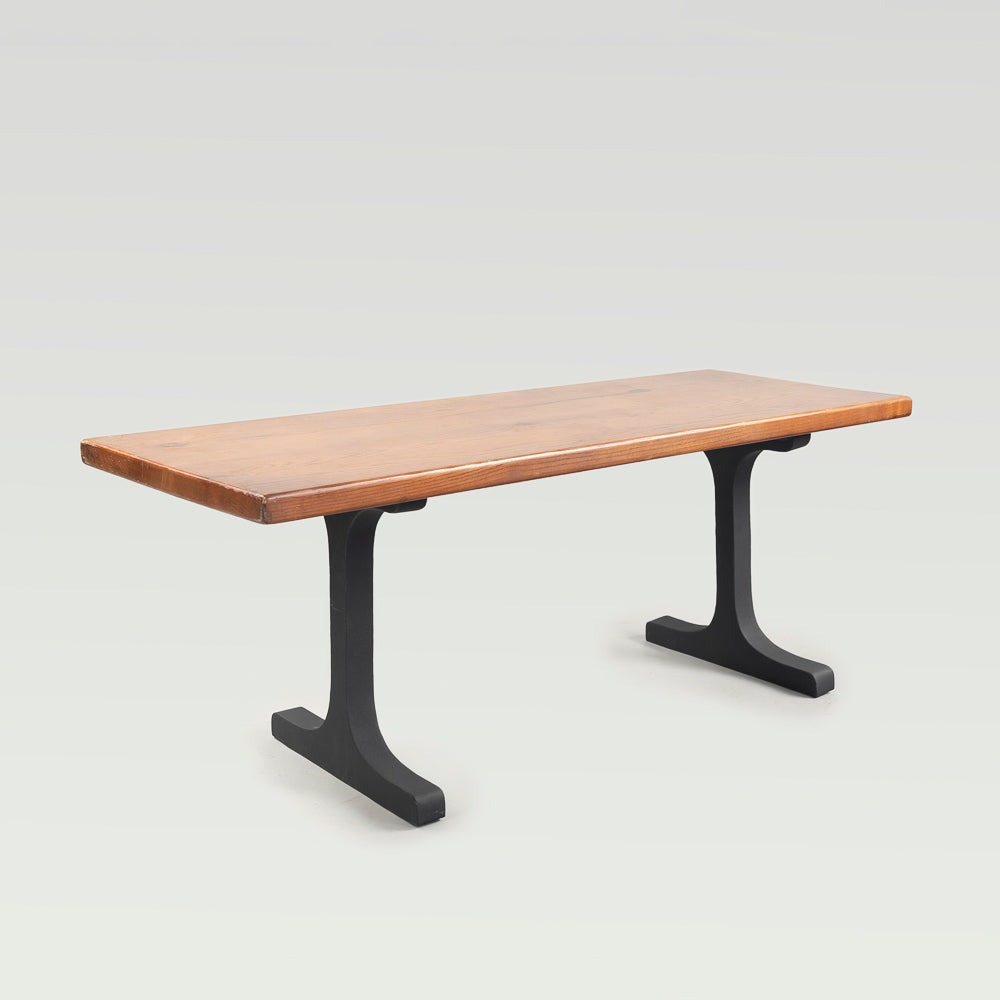 handcrafted black bench legs wineglass 102, 16" H durable steel legs for outdoor benches