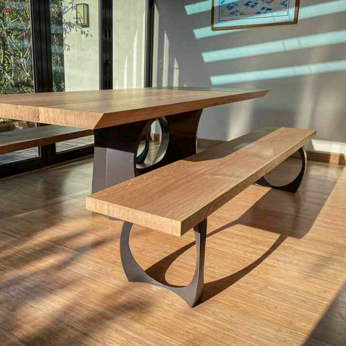 bench with metal legs in living room – stylish epoxy top and heavy duty bench legs for seating