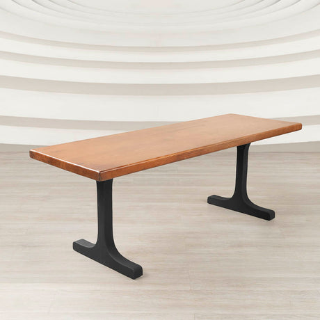 Flowyline Design black metal bench legs Wineglass 102 modern style
