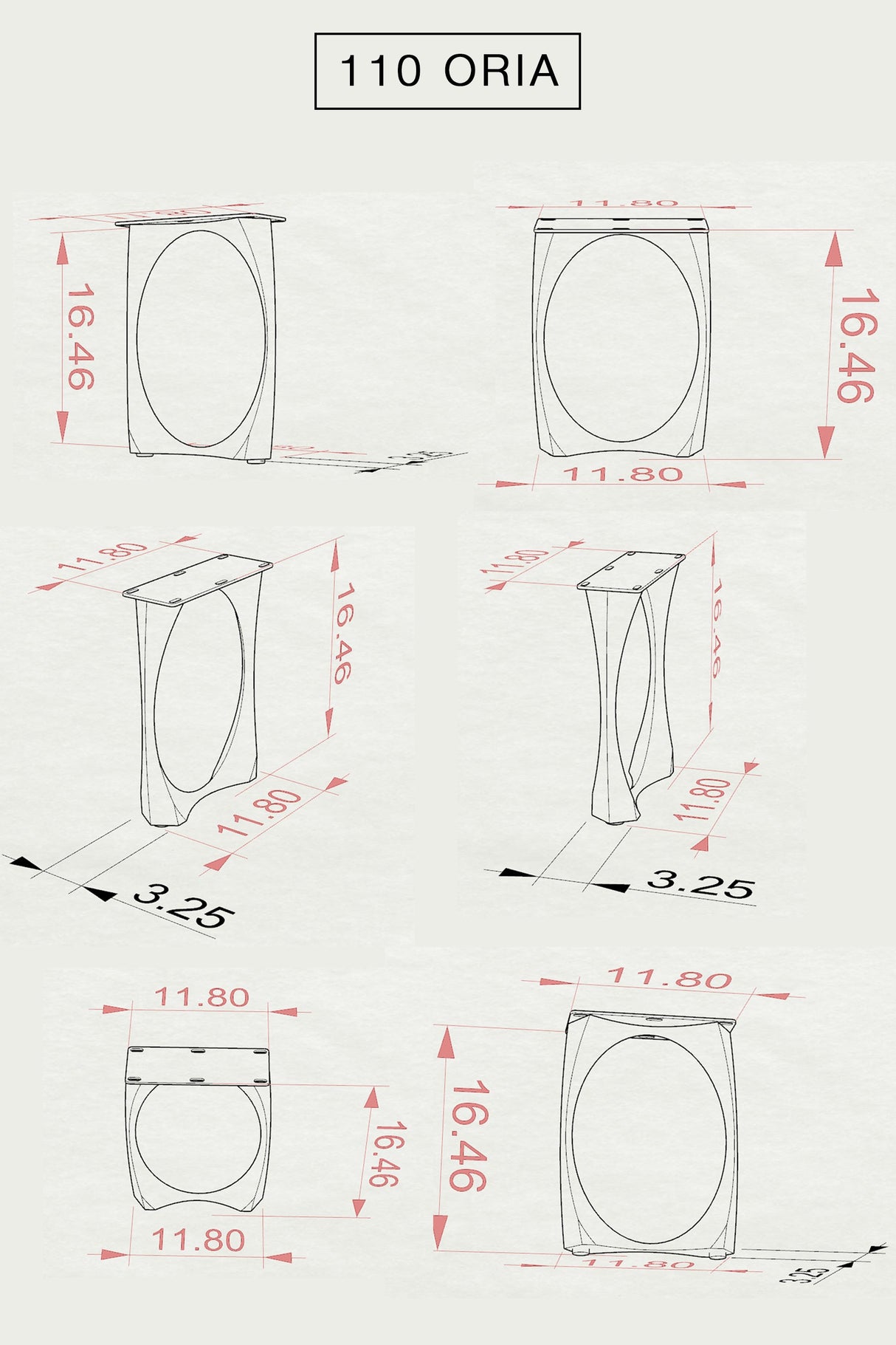 Bench Legs 110 Oria 16H for Woodworking, Live Edge Tabletop Coffee Table Base for DIY furniture dining home decor epoxy woodworkbench legs flowyline legs modern coffee table metal side table kitchen table legs set of bench legs trapezoid c bench frame hair pin legs walnut legs tapered