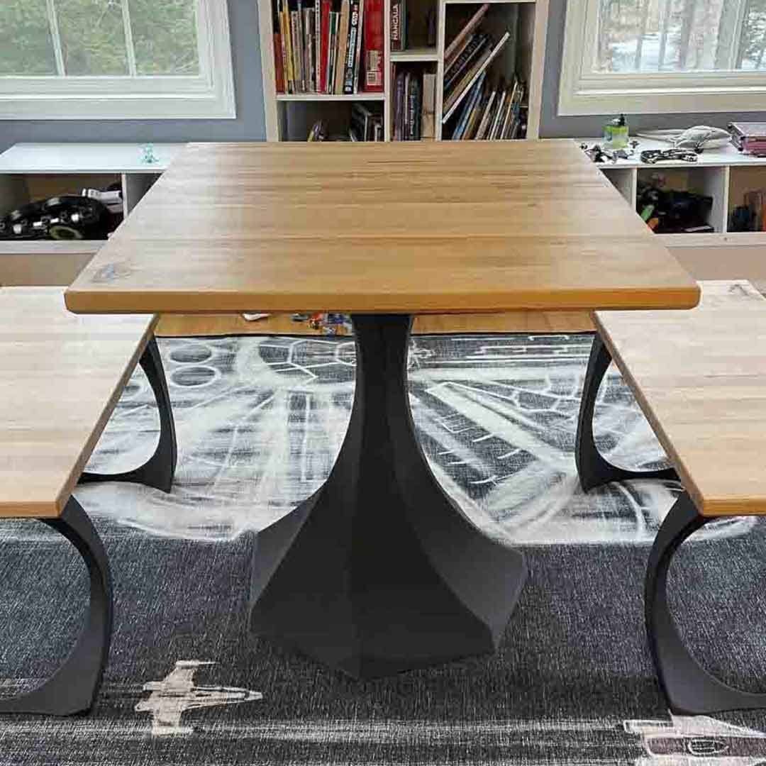 Metal Table Base - 311 Uzar - 21, 21, 28H inch table legs table base furniture legs mid century modern base for table top pedestal table base Round dining and kitchen side table Round Dining Base living room glass table base home and living industrial and rustic style heavy duty