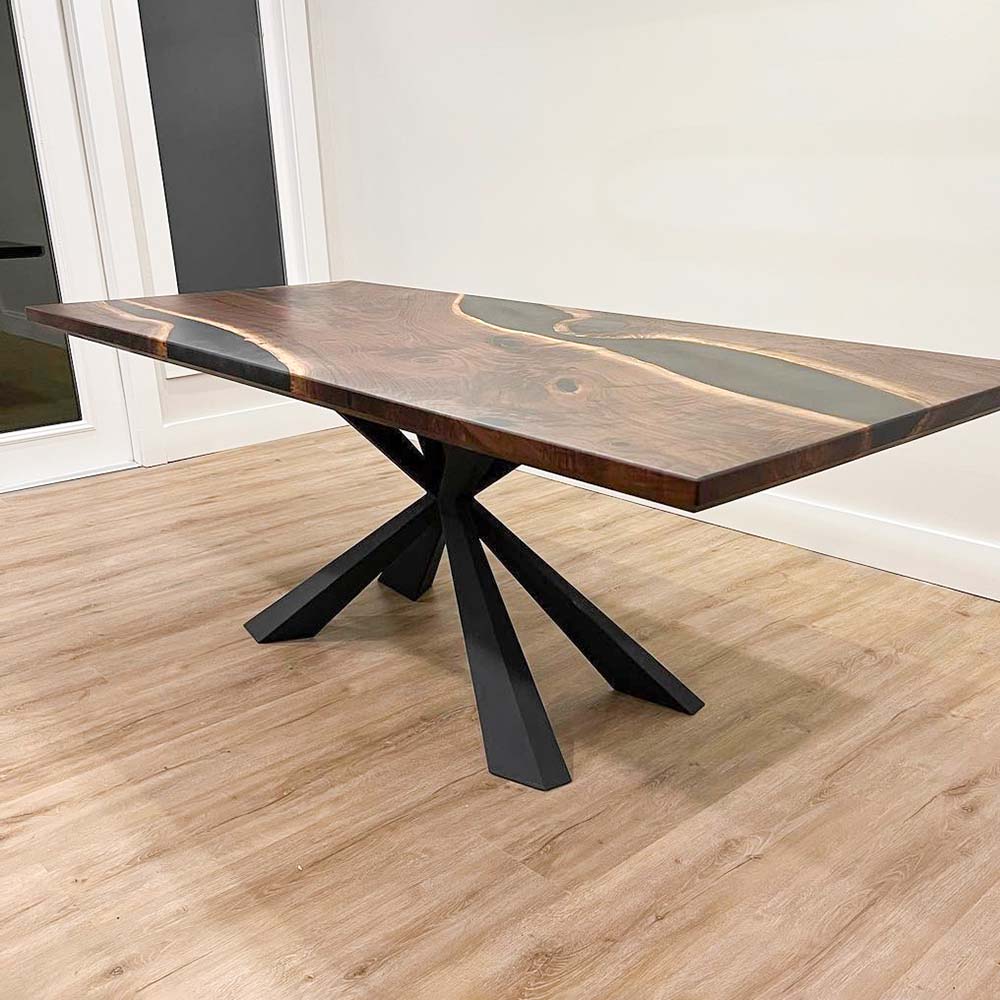 Metal Table Base - 313 Summa - 43, 20, 28H inch dining table base coffee Pedestal base base for table top tulip table base steel side table granite iron trestle table base home and living industrial and rustic style heavy duty