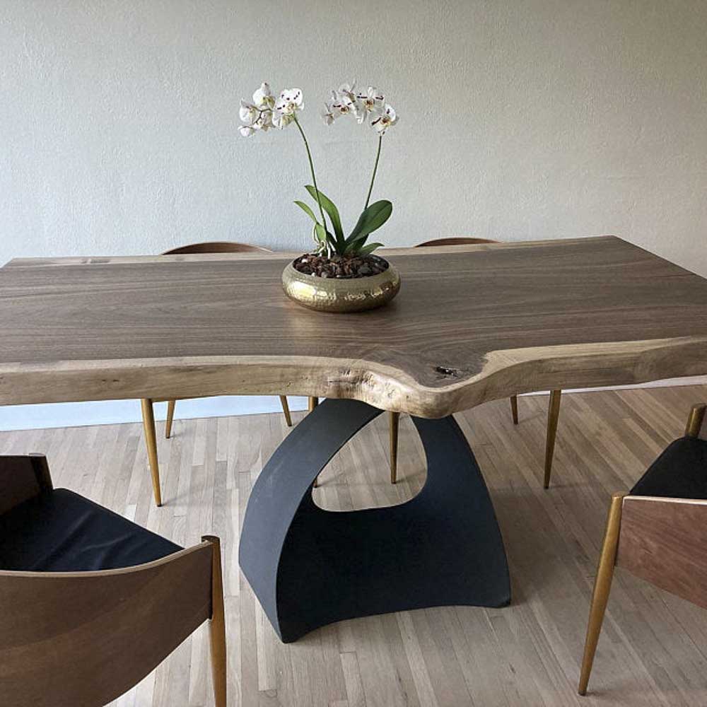 Metal Table Base - 307 Tulipe - 28H inch dining table base metal table base table legs mid century modern Mid Century round dining table furniture legs desk oval pedestal table Kitchen and Dining Pedestal Table Base home and living industrial and rustic style heavy duty