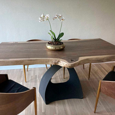 Metal Table Base - 307 Tulipe - 28H inch dining table base metal table base table legs mid century modern Mid Century round dining table furniture legs desk oval pedestal table Kitchen and Dining Pedestal Table Base home and living industrial and rustic style heavy duty