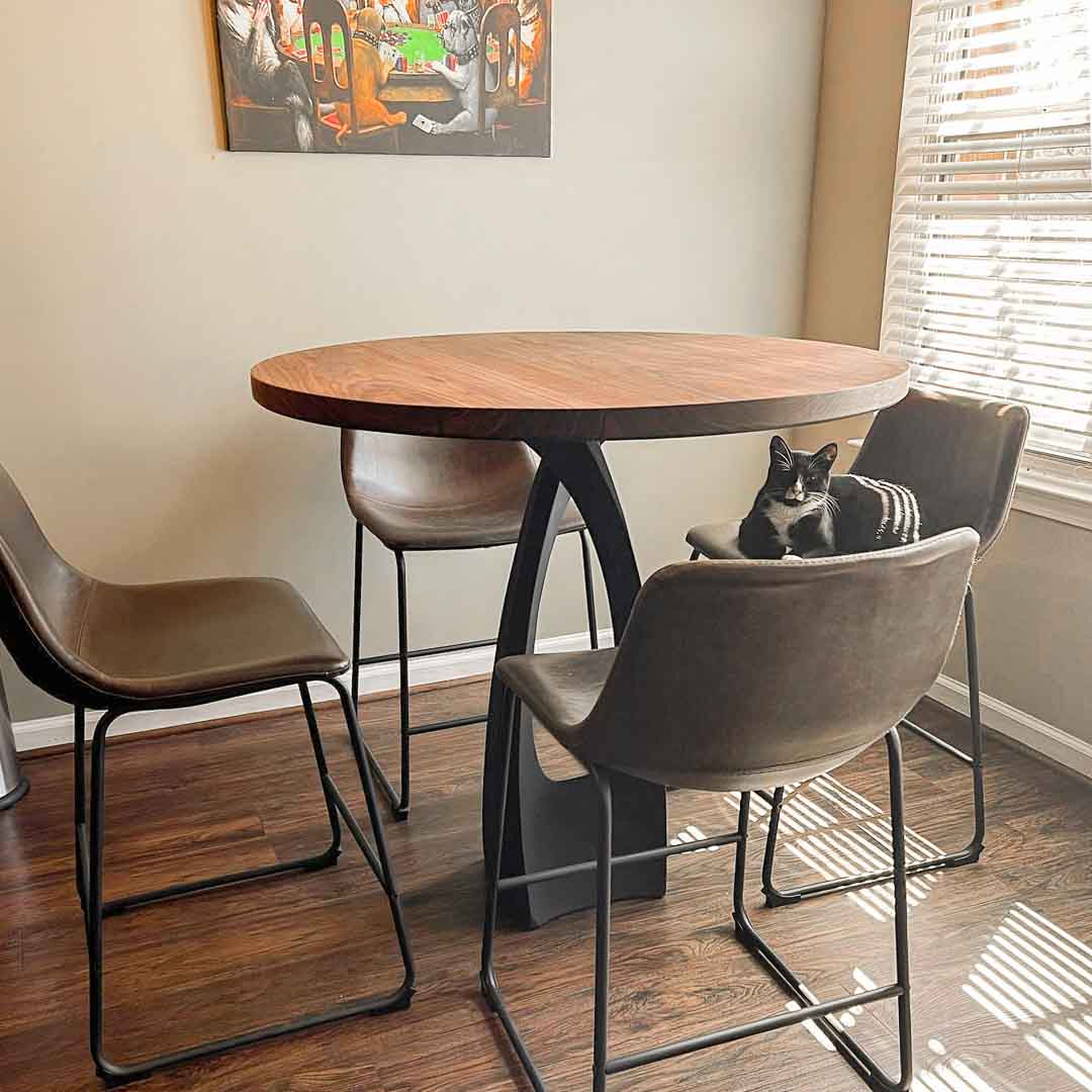 Metal Counter Table Base - 610 Tulipe - 36H inch - DIY metal table furniture legs console side table legs desk legs counter table metal table base side table steel dining table handmade furniture flowyline design bar table round counter height table