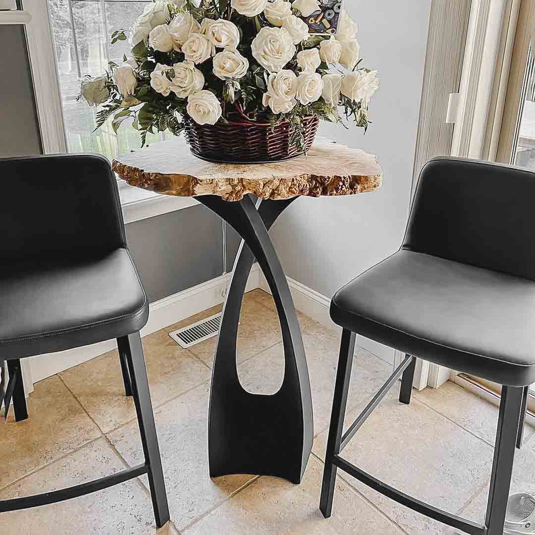 Metal Counter Table Base - 610 Tulipe - 36H inch - DIY metal table furniture legs console side table legs desk legs counter table metal table base side table steel dining table handmade furniture flowyline design bar table round counter height table