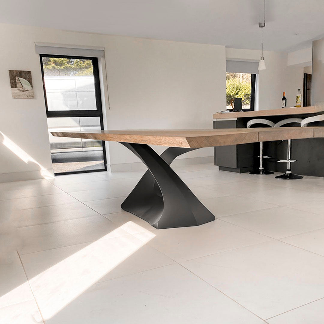 Metal Table Base - 307 Tulipe - 28H inch dining table base metal table base table legs mid century modern Mid Century round dining table furniture legs desk oval pedestal table Kitchen and Dining Pedestal Table Base home and living industrial and rustic style heavy duty