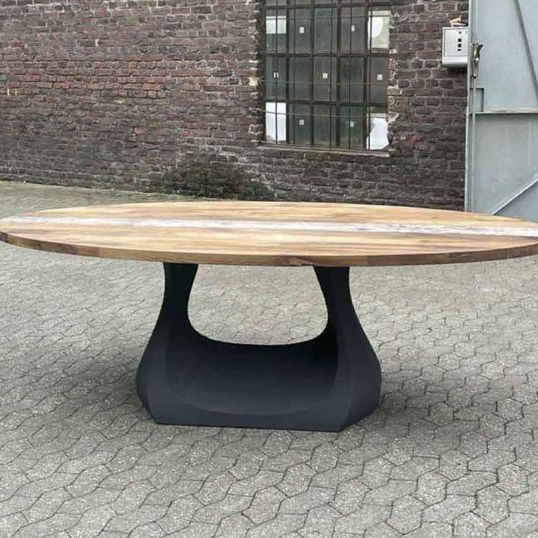 Metal Table Base - 302 Uilani2 - 39, 22, 28H inch metal table legs round table base round dining trestle table tulip Pedestal table Base steel glass trestle table base home and living industrial and rustic style heavy duty