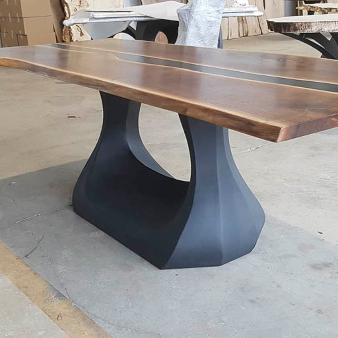 Metal Table Base - 302 Uilani2 - 39, 22, 28H inch metal table legs round table base round dining trestle table tulip Pedestal table Base steel glass trestle table base home and living industrial and rustic style heavy duty