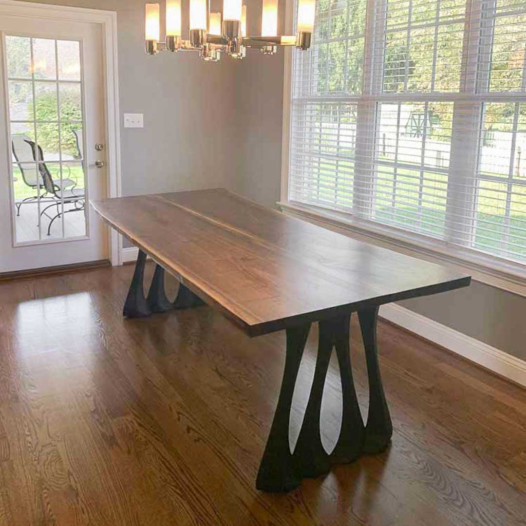 Metal Table Legs - 410 Radix - 28H inch - Set of 2 pcs metal table legs furniture legs round dining table desk legskitchen and dining woodwork dining table handmade furniture modern desk flowyline design industrial & rustic style heavy duty flowyline design