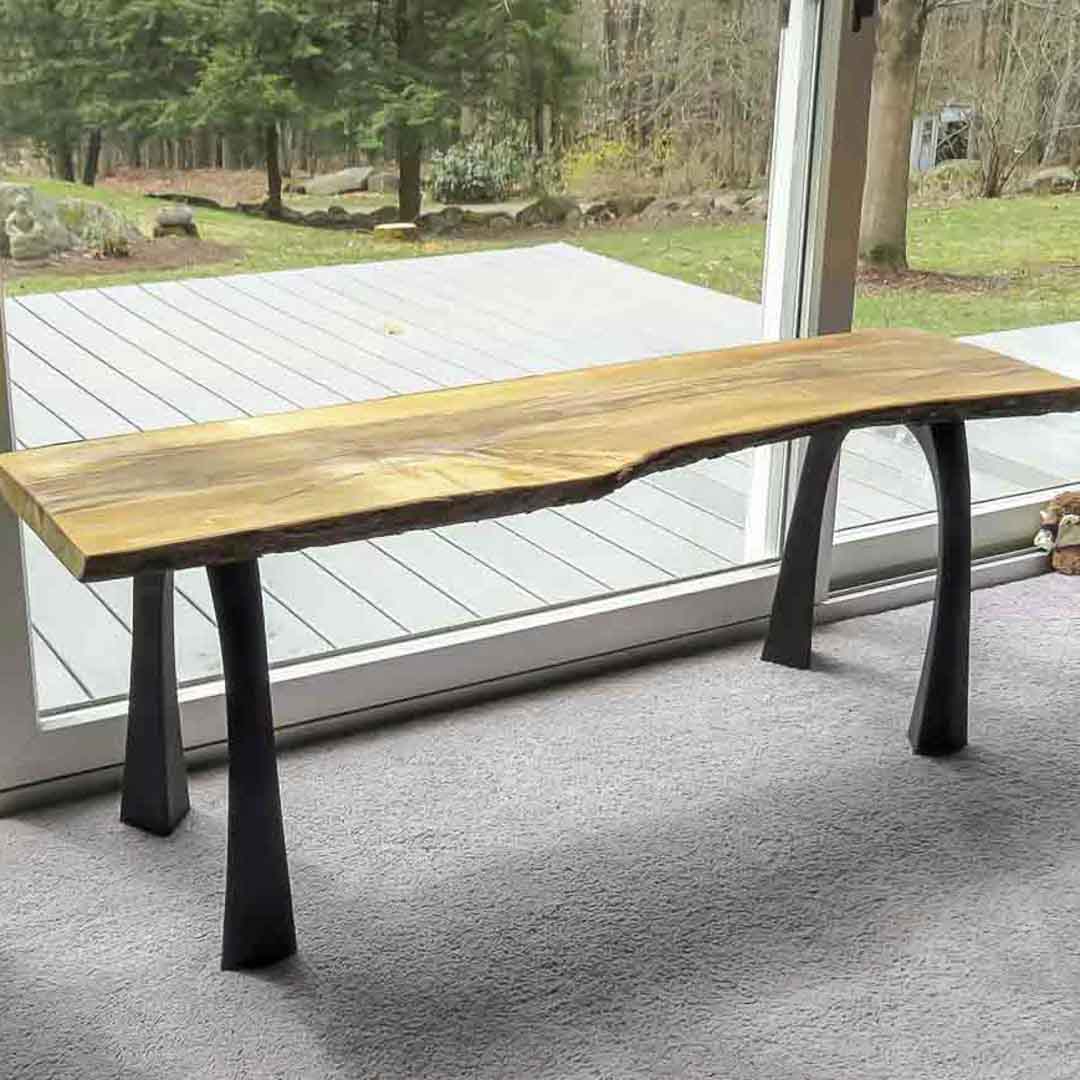 Bench Legs 116 Nura - 11W, 16H inch - Set of 2 pcs of FlowyLine Design Coffee Table Base for DIY furniture dining home decor epoxy woodworkmetal table bench legs furniture coffee table outdoor bench mid century modern pipe shelf unique coffee table End narrow bench metal legs for bench