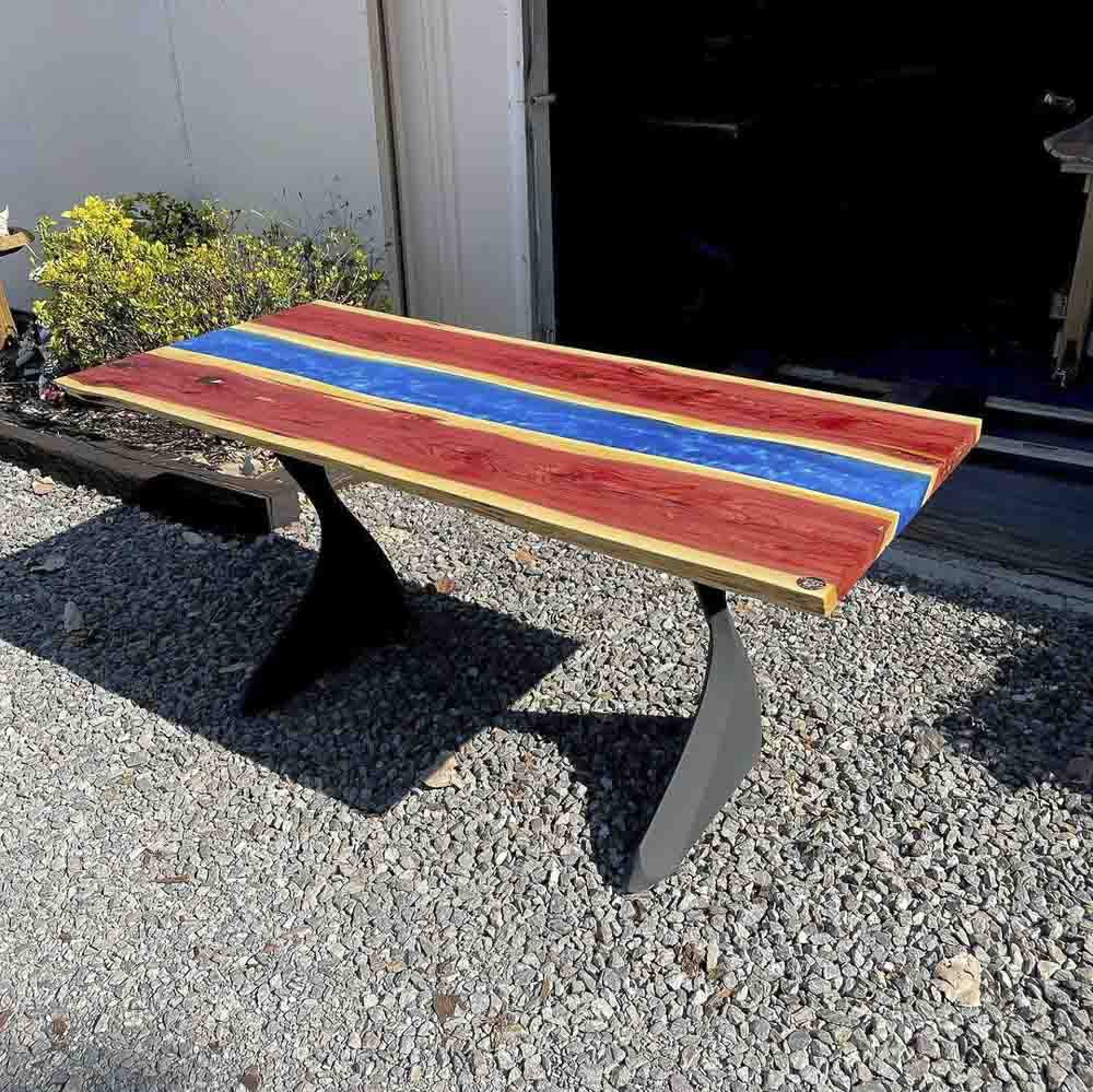 Metal Table Legs - 415 Botas - 22W, 28H inch - Set of 2 pcs round dining table desk legs woodwork steel table base handmade furniture iron table legs live edge hallway table wood table legs epoxy modern desk industrial & rustic style heavy duty