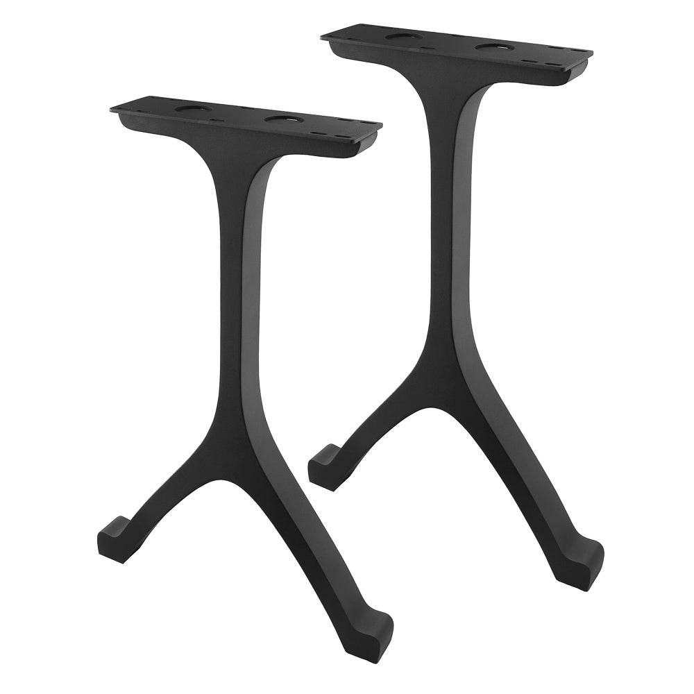 612 Wishbone - 34H inch Black metal legs for counter table displayed as a standalone pair, highlighting sturdy counter table legs.