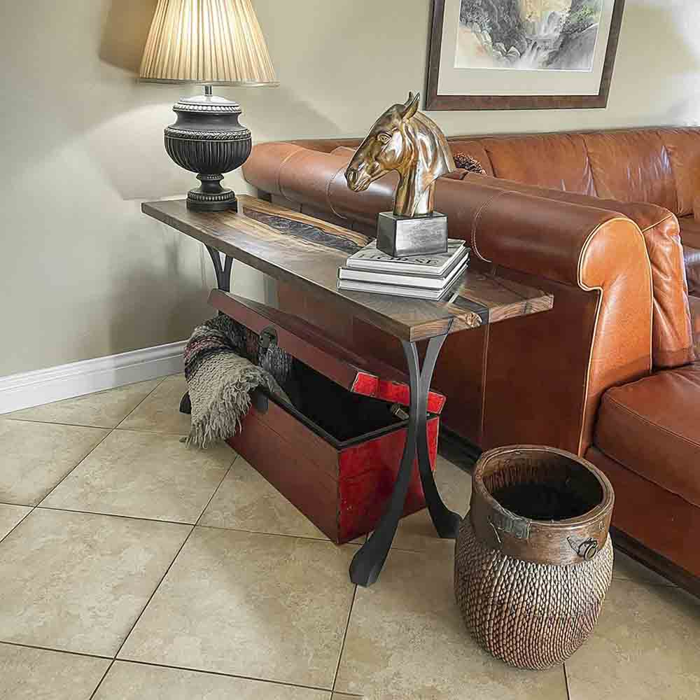 Metal Console Table Legs - 209 Xeni - 15W, 28H inch - Set of 2 pcs metal table legs dining table side table legs counter table console table sofa table legs iron table legs live edge table legs modern desk entryway table flowyline design round counter height table bar table