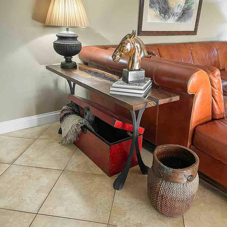 Metal Console Table Legs - 209 Xeni - 15W, 28H inch - Set of 2 pcs metal table legs dining table side table legs counter table console table sofa table legs iron table legs live edge table legs modern desk entryway table flowyline design round counter height table bar table