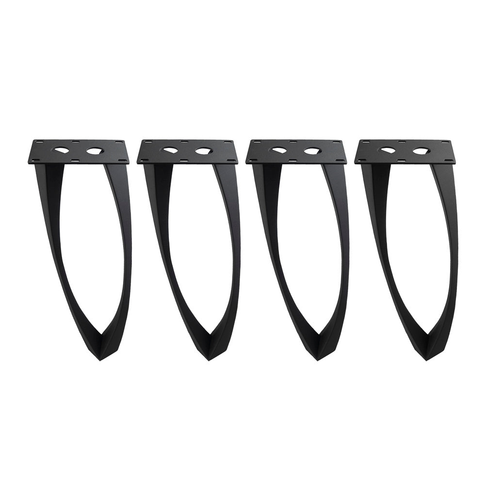 black powder-coated desk legs for dining table