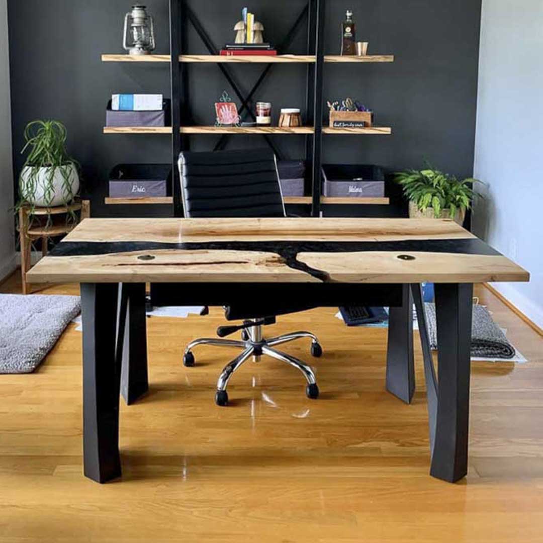 Metal Table Legs - 407 Norah - 24W, 28H inch - Set of 2 pcs metal table legs steel table legs modern coffee table kitchen and dining flowyline design outdoor furniture woodwork dining table handmade furniture rustic dining table reclaimed table industrial & rustic style heavy duty