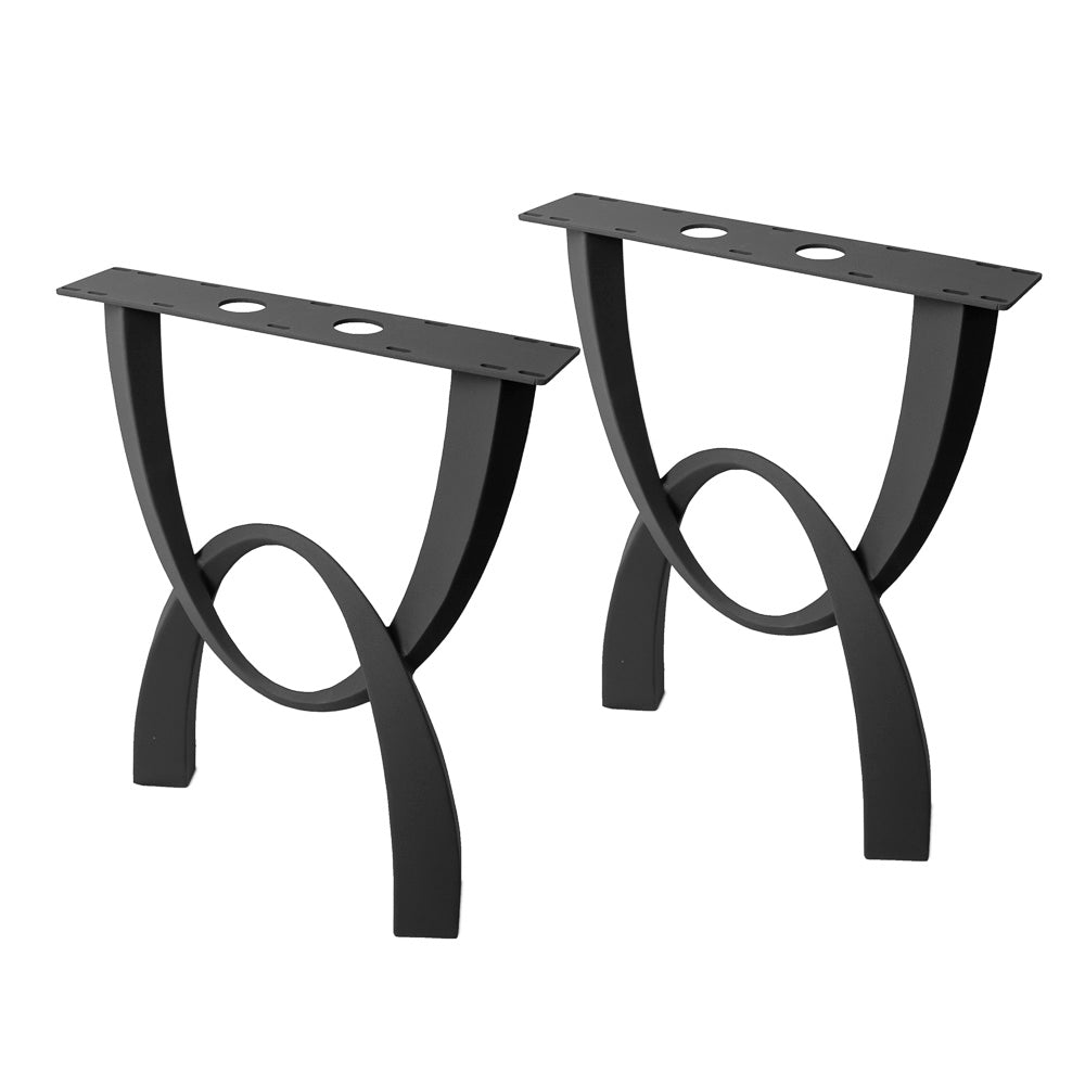 Metal Table Legs - 444 Uta - 20W, 28H inch - Set of 2 pcs metal table legs legs flowyline design outdoor furniture kitchen table handmade furniture modern desk office desk industrial & rustic style heavy duty