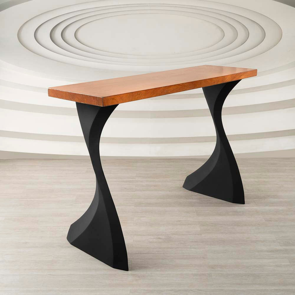 Metal legs for counter table 37.3 inch height featuring clean sculptural silhouette and steel construction