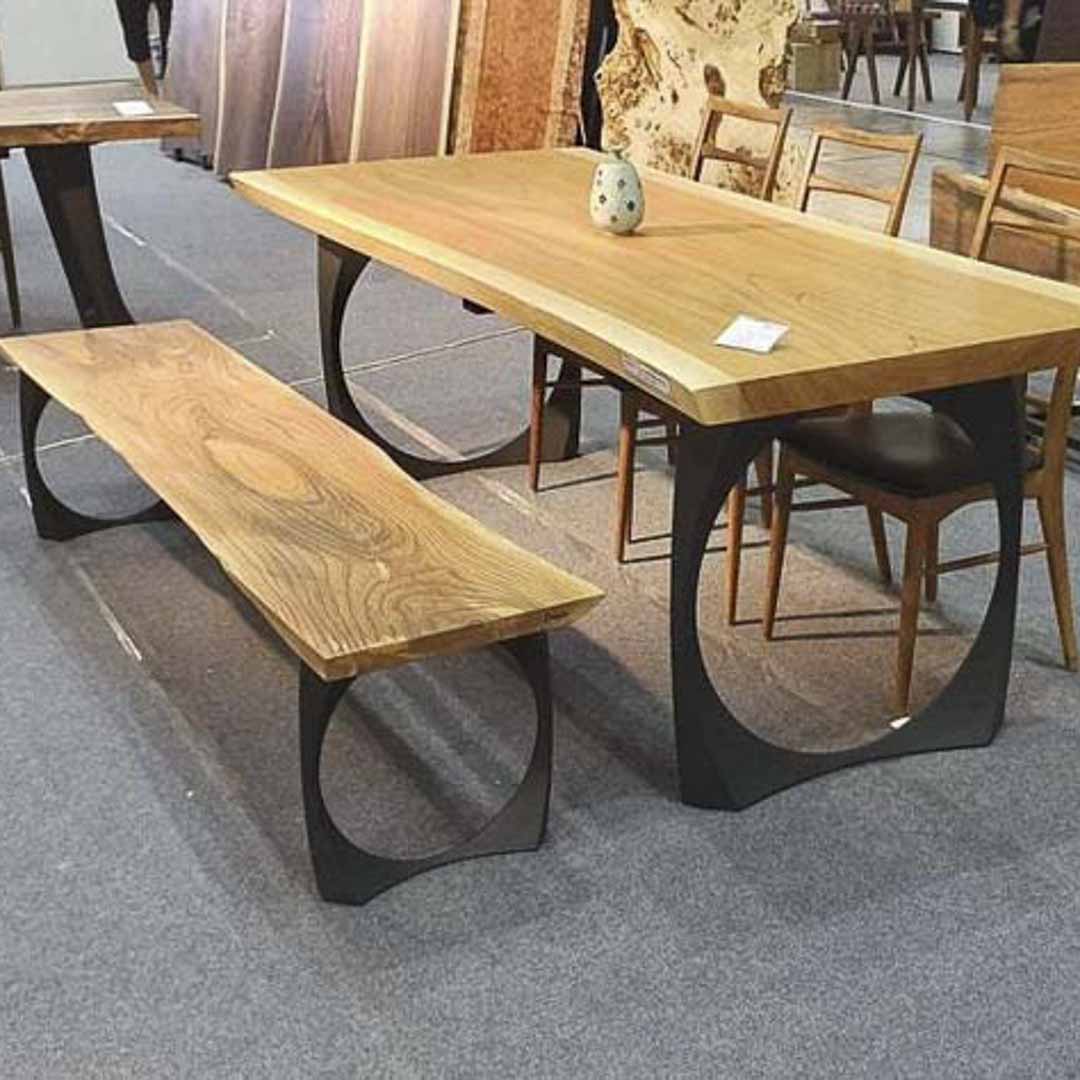 Metal Table Legs - 422 Oria - 26W, 28H inch - Set of 2 pcs metal table legs desk furniture steel kitchen and dining flowyline design handmade furniture iron table legs industrial & rustic style heavy duty