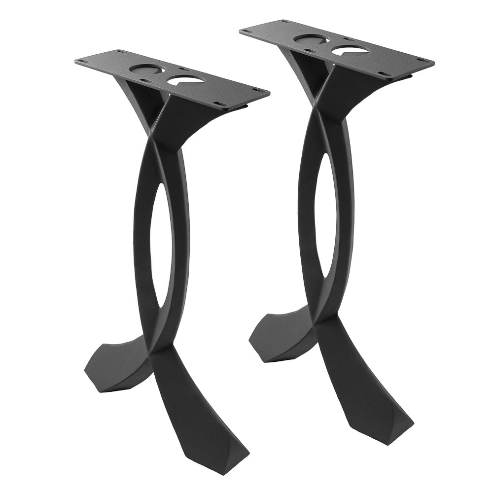 Metal Console Table Legs - 207 Curva - 16W, 28H inch - Set of 2 pcs metal table legs console table legs Furniture Legs counter table side table legs handmade furniture media console Wood entryway table flowyline design round counter height table