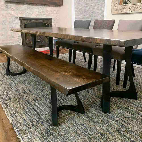 Metal Table Legs - 436 Uzar - 21W, 28H inch - Set of 2 pcs metal table legs round dining table kitchen handmade furniture home and living desk legs modern desk steel iron table legs flowyline design