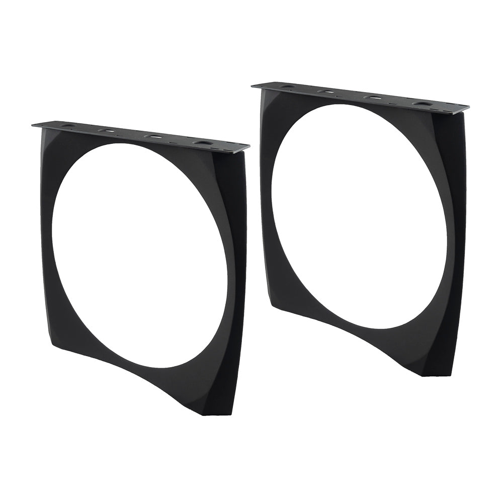 Metal Table Legs - 422 Oria - 26W, 28H inch - Set of 2 pcs metal table legs desk furniture steel kitchen and dining flowyline design handmade furniture iron table legs industrial & rustic style heavy duty