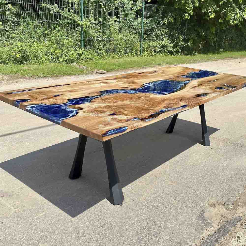 Metal Table Legs - 414 Hatty - 24W, 28H inch - Set of 2 pcs metal table legs furniture live edge slab dining table kitchen and dining handmade furniture entryway table office desk flowyline design industrial & rustic style heavy duty flowyline design