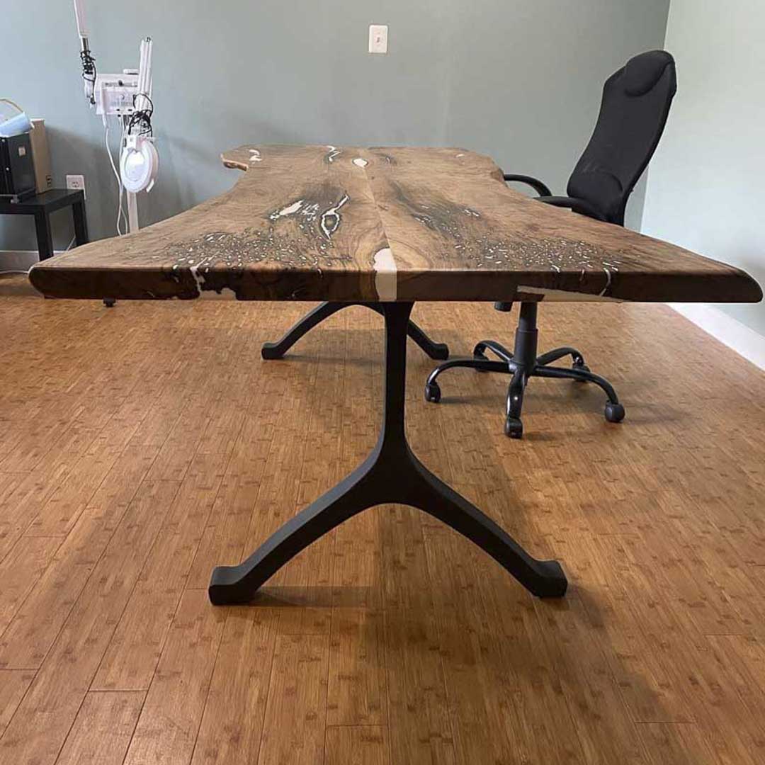 Metal Table Legs - 401 Wishbone - 28W, 28H inch - Set of 2 pcs metal table legs steel table dining table Wishbone steel Furniture legs trestle table live edge dining entryway desk legsflowyline design office desk industrial & rustic style heavy duty