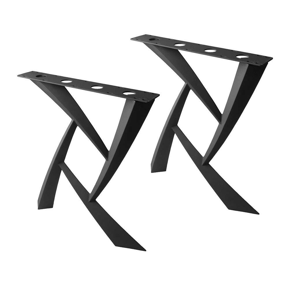 Metal Table Legs - 411 Draco - 25W, 28H inch - Set of 2 pcs metal table legs steel furniture dining table flowyline design steel table base handmade furniture farmhouse dining cast iron entryway table industrial & rustic style heavy duty flowyline design