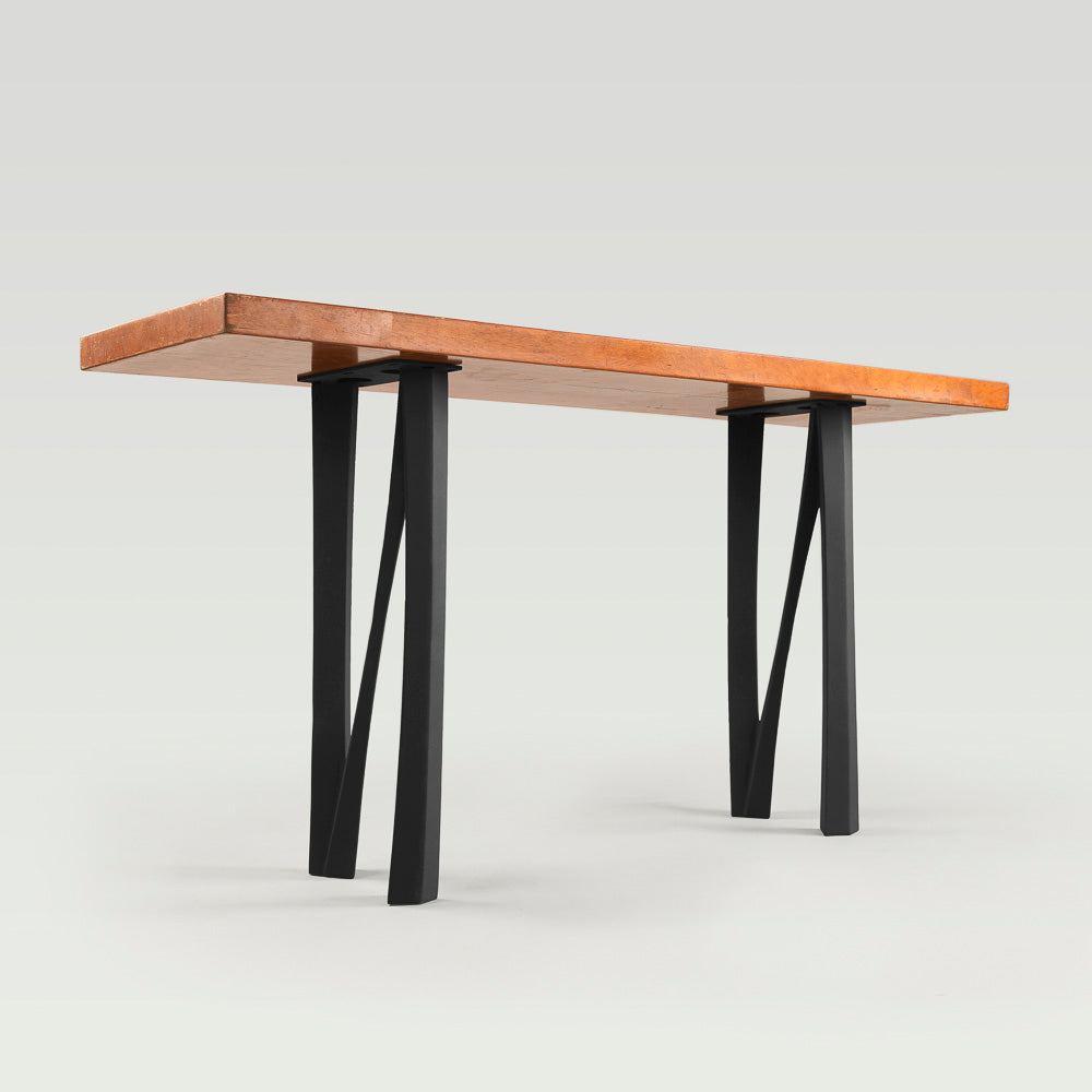 Metal Console Table Legs - 210 Norah - 10W, 28H inch - Set of 2 pcs metal table legs desk counter table side table Narrow Console Table handmade furniture counter height pipe counter base console table legs hallway table console table narrow round counter height table bar table