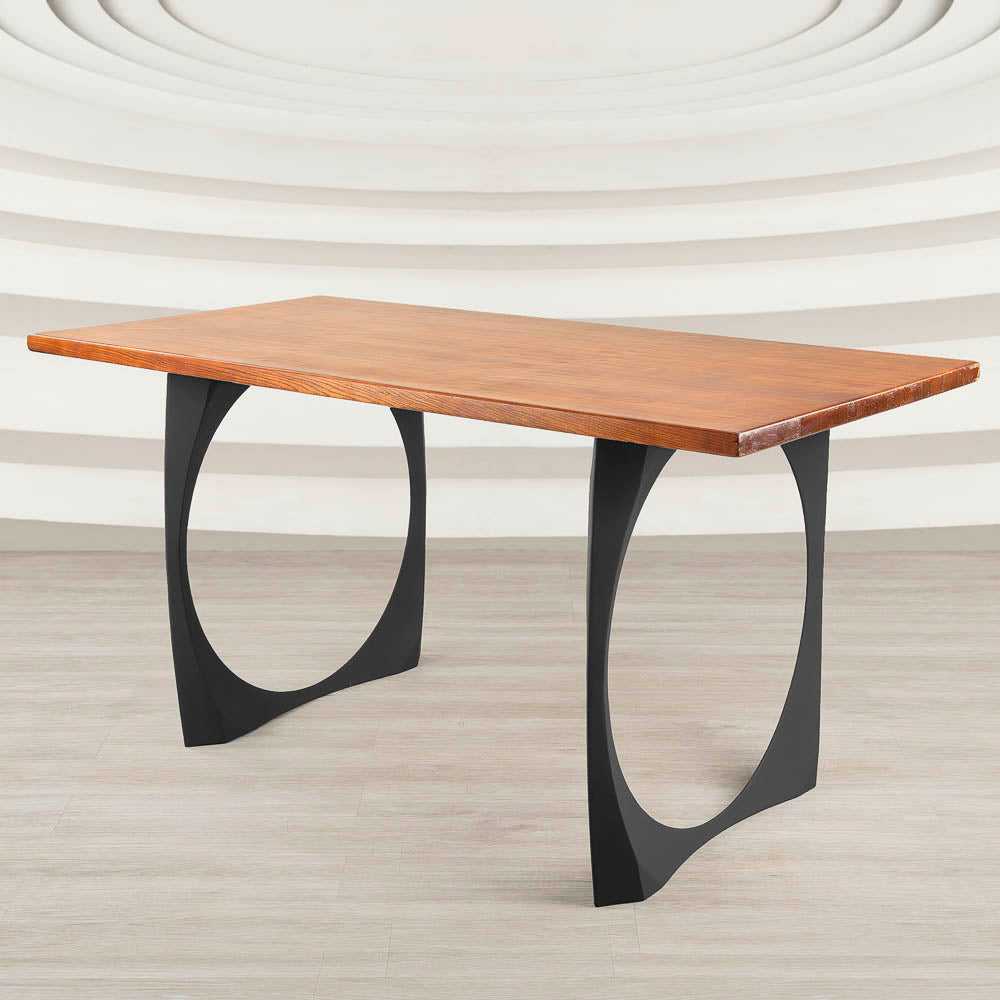 Metal Table Legs - 422 Oria - 26W, 28H inch - Set of 2 pcs metal table legs desk furniture steel kitchen and dining flowyline design handmade furniture iron table legs industrial & rustic style heavy duty